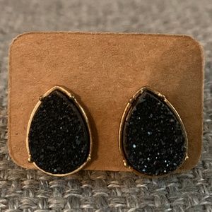 TEARDROP BLACK RHINESTONE EARRINGS*BUNDLE*